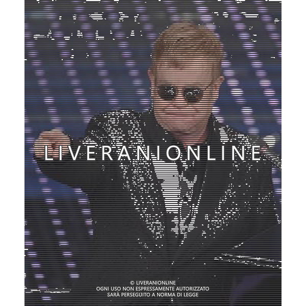 PRIMA SERATA 66mo FESTIVAL DELLA CANZONE ITALIANA DI SANREMO 09 FEBBRAIO 2016 NELLA FOTO SIR ELTON JOHN ©GAZZANIGA / AGENZIA ALDO LIVERANI SAS 
