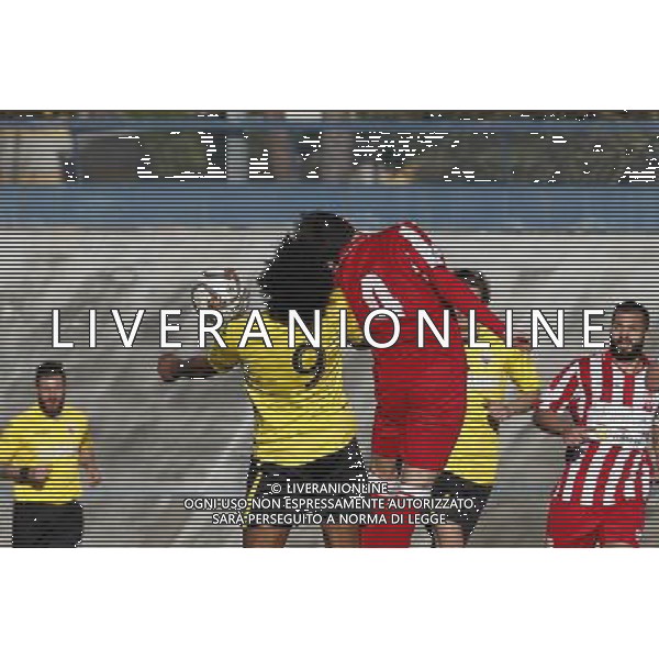 F.C. FORLí vs F.C.D. ALTOVICENTINO, Campionato di Calcio Serie D, Girone D, 26» giornata, 10/02/2016, nella foto: ODOGWU E BERGAMASCHI DI TESTA, ph.CLAUDIO ZAMAGNI/AGENZIA ALDO LIVERANI S.A.S.