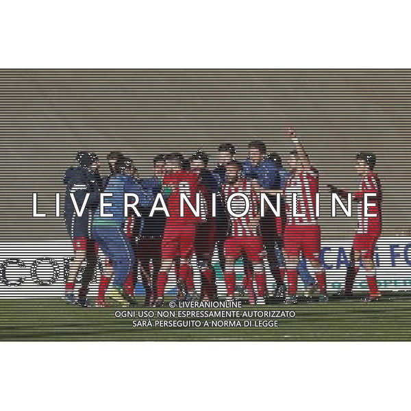 F.C. FORLí vs F.C.D. ALTOVICENTINO, Campionato di Calcio Serie D, Girone D, 26» giornata, 10/02/2016, nella foto:L\'ESULTANZA DEL FORLí ph.CLAUDIO ZAMAGNI/AGENZIA ALDO LIVERANI S.A.S.