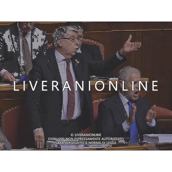 Palazzo Madama discussione del disegno di legge Regolamentazione delle unioni civili tra persone dello stesso sesso e disciplina delle convivenze Roma - 10.02.2016 - nella foto: Carlo Giovanardi e Roberto Formigoni / Ph. Corradetti - Ag. Aldo Liverani Sas / AGENZIA ALDO LIVERANI SAS 