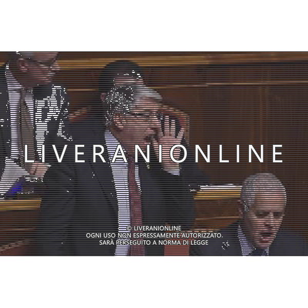 Palazzo Madama discussione del disegno di legge Regolamentazione delle unioni civili tra persone dello stesso sesso e disciplina delle convivenze Roma - 10.02.2016 - nella foto: Carlo Giovanardi e Roberto Formigoni / Ph. Corradetti - Ag. Aldo Liverani Sas / AGENZIA ALDO LIVERANI SAS 