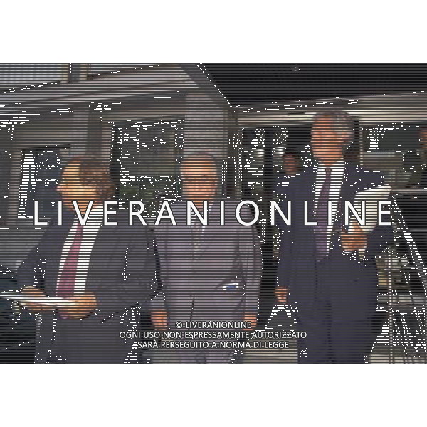 MILANO- 08-07-1997 LEGA CALCIO VIA ROSSELLINI RIUNIONE PRESIDENTI NELLA FOTO GINO CORIONI CON FRANCO SENSI E SERGIO CRAGNOTTI AG ALDO LIVERANI SAS