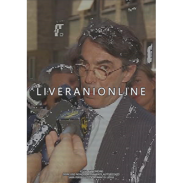 MILANO- 08-07-1997 LEGA CALCIO VIA ROSSELLINI RIUNIONE PRESIDENTI NELLA FOTO MASSIMO MORATTI AG ALDO LIVERANI SAS
