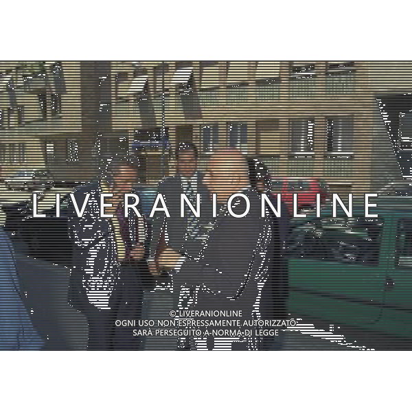 MILANO- 08-07-1997 LEGA CALCIO VIA ROSSELLINI RIUNIONE PRESIDENTI NELLA FOTO OSCAR DAMIANI CON ADRIANO GALLIANI AG ALDO LIVERANI SAS