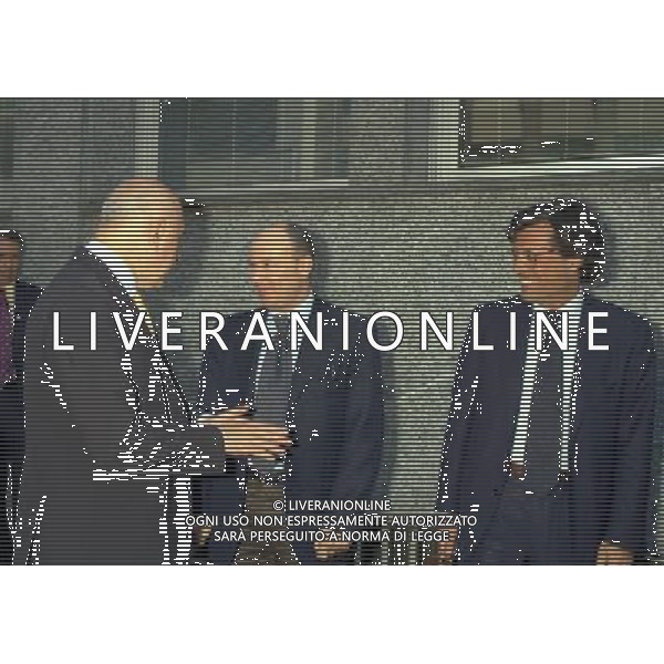 MILANO- 08-07-1997 LEGA CALCIO VIA ROSSELLINI RIUNIONE PRESIDENTI NELLA FOTO ADRIANO GALLIANI CON AVVOCATO LEANDRO CANTAMESSA AG ALDO LIVERANI SAS