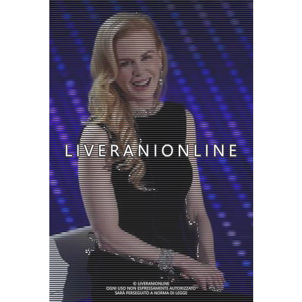 SECONDA SERATA 66mo FESTIVAL DELLA CANZONE ITALIANA DI SANREMO 10 FEBBRAIO 2016 NELLA FOTO NICOLE KIDMAN ©GAZZANIGA / AGENZIA ALDO LIVERANI SAS 