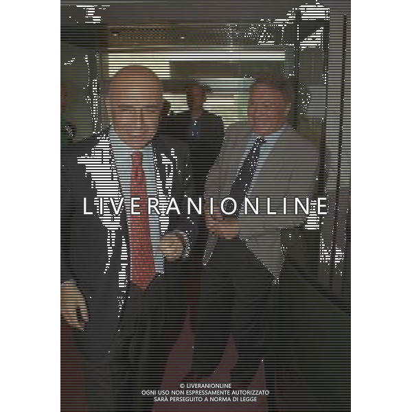 MILANO- 09-06-1999 LEGA CALCIO VIA ROSSELLINI RIUNIONE PRESIDENTI NELLA FOTO JOSE ALTAFINI CON ADRIANO GALLIANI AG ALDO LIVERANI SAS