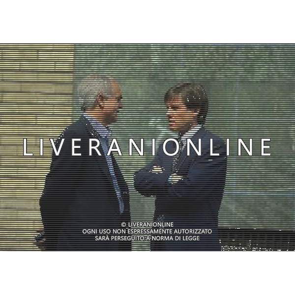 MILANO- 03-06-1998 LEGA CALCIO VIA ROSSELLINI RIUNIONE PRESIDENTI NELLA FOTO GABRIELE ORIALI CON SANDRO MAZZOLA AG ALDO LIVERANI SAS