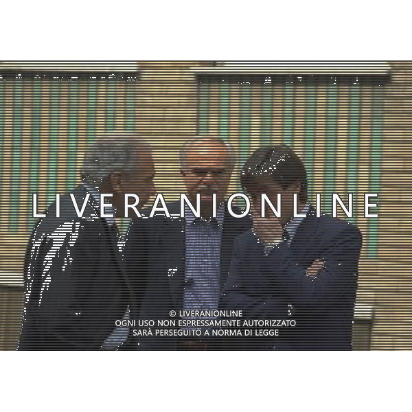 MILANO- 03-06-1998 LEGA CALCIO VIA ROSSELLINI RIUNIONE PRESIDENTI NELLA FOTO GIUSEPPE GAZZONI FRASCARA SANDRO MAZZOLA E GABRIELE ORIALI AG ALDO LIVERANI SAS