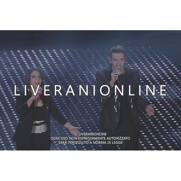 TERZA SERATA 66mo FESTIVAL DELLA CANZONE ITALIANA DI SANREMO 11 FEBBRAIO 2016 NELLA FOTO GIOVANNI CACCAMO E DEBORAH IURATO © Gazzaniga / AGENZIA ALDO LIVERANI SAS 