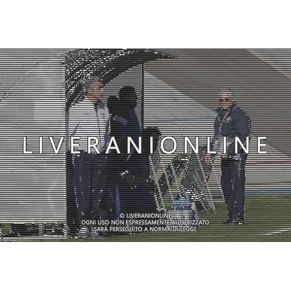 F.C. FORLí vs F.C.D. ALTOVICENTINO, Campionato di Calcio Serie D, Girone D, 26» giornata, 10/02/2016, nella foto: L\'ALLENATORE MASSIMO GADDA, PREOCCUPATO, E SILVIO POLI, ph.CLAUDIO ZAMAGNI/AGENZIA ALDO LIVERANI S.A.S.