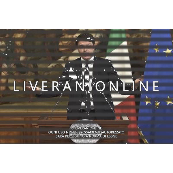 Roma - 12.02.2016 - Palazzo Chigi - Il Presidente del Consiglio dei Ministri Matteo Renzi il presidente del Parlamento europeo Martin Schulz - nella foto: Matteo Renzi / Ph. Corradetti - Ag. Aldo Liverani Sas / AGENZIA ALDO LIVERANI SAS