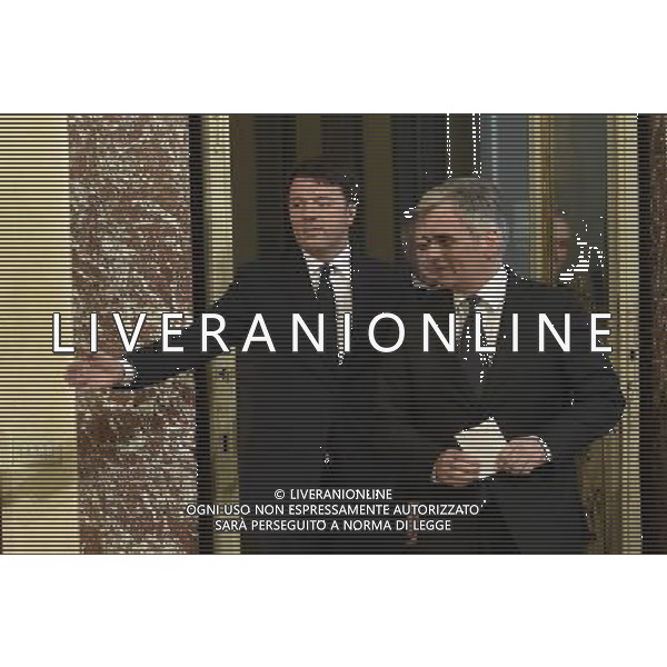 Roma - 12.02.2016 - Palazzo Chigi - Il Presidente del Consiglio dei Ministri Matteo Renzi incontra il cancelliere austriaco Werner Faymann - nella foto: Matteo Renzi e Werner Faymann / Ph. Corradetti - Ag. Aldo Liverani Sas