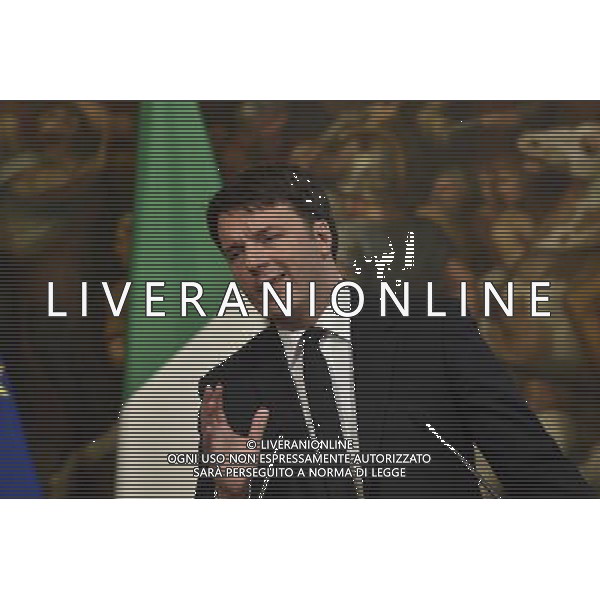 Roma - 12.02.2016 - Palazzo Chigi - Il Presidente del Consiglio dei Ministri Matteo Renzi incontra il cancelliere austriaco Werner Faymann - nella foto: Matteo Renzi / Ph. Corradetti - Ag. Aldo Liverani Sas