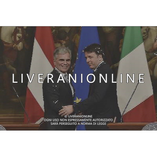 Roma - 12.02.2016 - Palazzo Chigi - Il Presidente del Consiglio dei Ministri Matteo Renzi incontra il cancelliere austriaco Werner Faymann - nella foto: Matteo Renzi e Werner Faymann / Ph. Corradetti - Ag. Aldo Liverani Sas