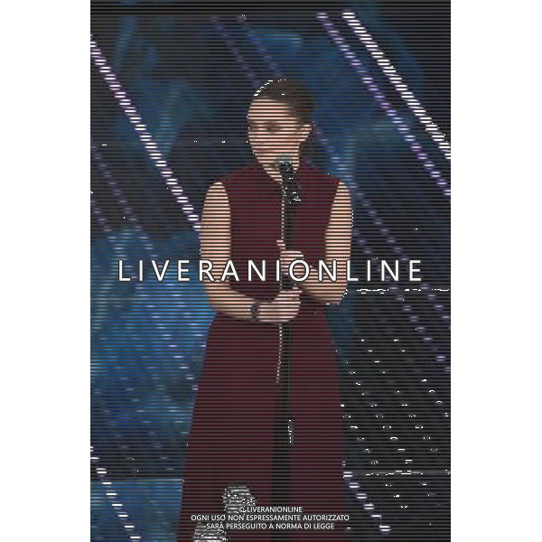 QUARTA SERATA 66mo FESTIVAL DELLA CANZONE ITALIANA DI SANREMO 12 FEBBRAIO 2016 nella foto FRANCESCA MICHIELIN ©Gazzaniga / AGENZIA ALDO LIVERANI SAS 