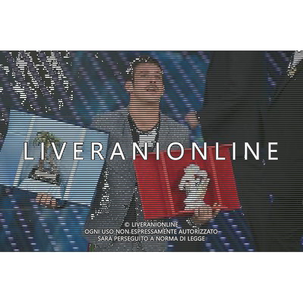 QUARTA SERATA 66mo FESTIVAL DELLA CANZONE ITALIANA DI SANREMO 12 FEBBRAIO 2016 nella foto FRANCESCO GABBANI VINCITORE NUOVE PROPOSTE ©Gazzaniga / AGENZIA ALDO LIVERANI SAS 