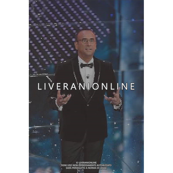 QUINTA ED ULTIMA SERATA 66mo FESTIVAL DELLA CANZONE ITALIANA DI SANREMO 13 FEBBRAIO 2016 NELLA FOTO CARLO CONTI ©Gazzaniga / AGENZIA ALDO LIVERANI SAS 