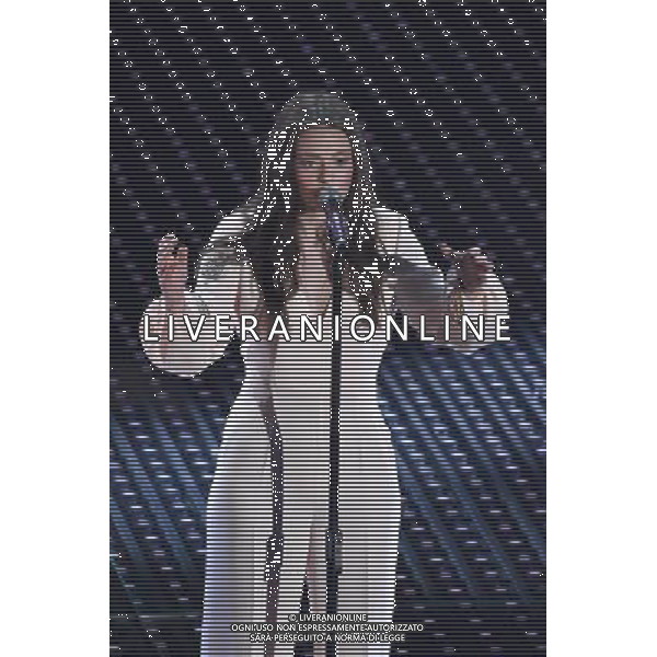 QUINTA ED ULTIMA SERATA 66mo FESTIVAL DELLA CANZONE ITALIANA DI SANREMO 13 FEBBRAIO 2016 NELLA FOTO FRANCESCA MICHIELIN ©Gazzaniga / AGENZIA ALDO LIVERANI SAS 