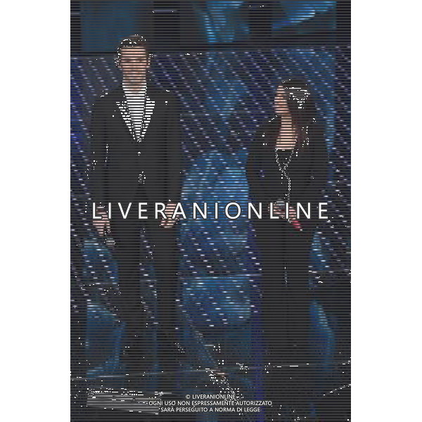 QUINTA ED ULTIMA SERATA 66mo FESTIVAL DELLA CANZONE ITALIANA DI SANREMO 13 FEBBRAIO 2016 NELLA FOTO GIOVANNI CACCAMO E DEBORAH IURATO ©Gazzaniga / AGENZIA ALDO LIVERANI SAS 