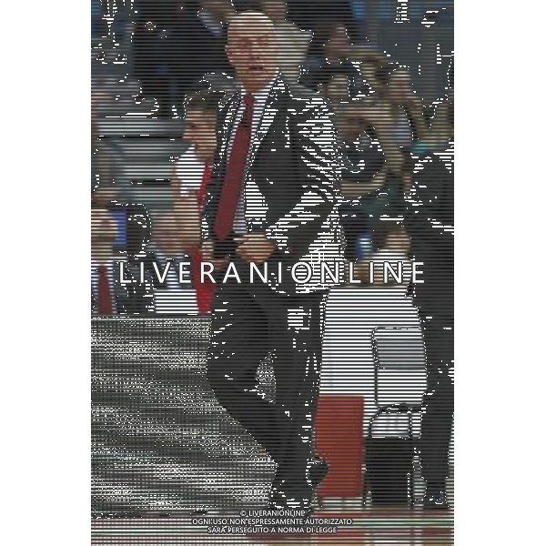 Lega Basket serie A, 5» giornata di ritorno, Consultinvest Pesaro vs Grissin Bon Reggio Emilia 14/02/2016 nella foto: IL COACH MENETTI MOLTO PREOCCUPATO,ph.CLAUDIO ZAMAGNI/AGENZIA ALDO LIVERANI S.A.S.