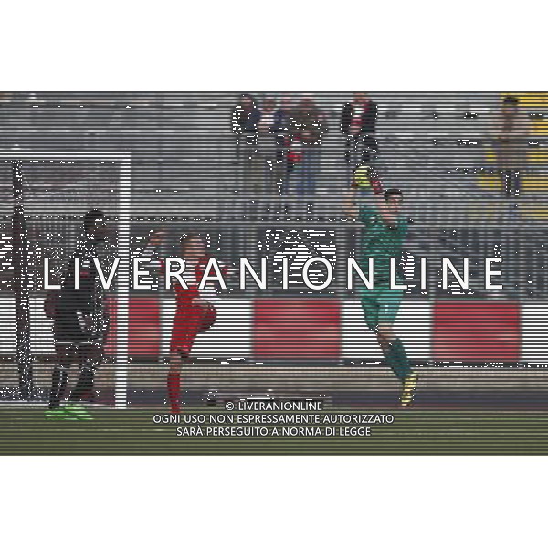 RIMINI vs ROBUR SIENA, Campionato di Calcio Lega Pro, Girone B, 22» giornata, 14/02/2016, nella foto: LA PARATA DI MONTIPñ, ph.CLAUDIO ZAMAGNI/AGENZIA ALDO LIVERANI S.A.S.
