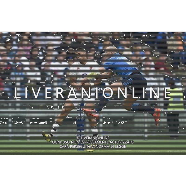 RBS 6 Nazioni Rugby 2016 2 giornata - Italia vs Inghilterra - Roma - 14.02.2016 - Stadio Olimpico - nella foto: Sergio Parisse e Anthony Watson / Ph. Corradetti - Ag. Aldo Liverani sas