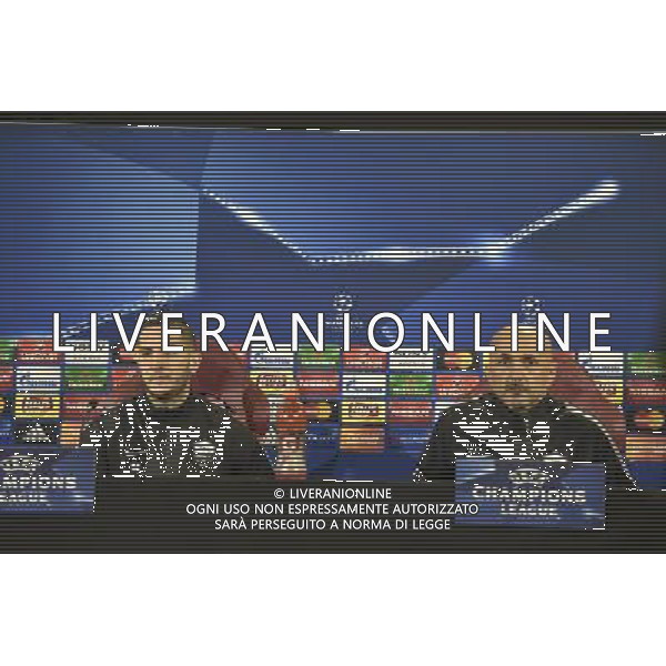 ROMA TRIGORIA CONFERENZA STAMPA CHAMPIONS LEAGUE 16-02-2016 NELLA FOTO LUCIANO SPALLETTI- MANOLAS AG ALDO LIVERANI SAS