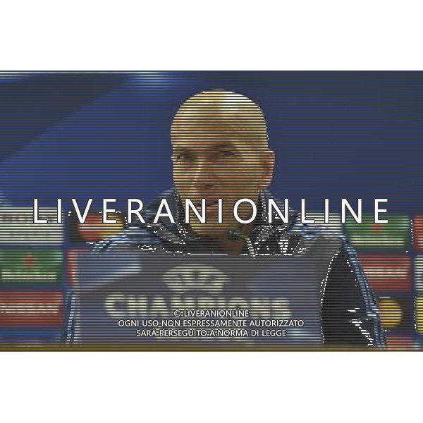 ROMA - CHAMPIONS LEAGUE CONFERENZA STAMPA REAL MADRID ZINEDINE ZIDANE E RONALDO NELLA FOTO ZINEDINE ZIDANE FOTO FABRIZIO CORRADETTI-AG ALDO LIVERANI SAS
