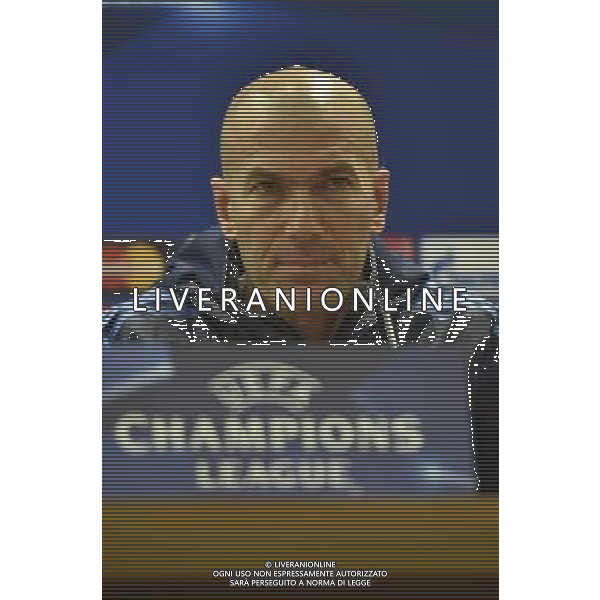 ROMA - CHAMPIONS LEAGUE CONFERENZA STAMPA REAL MADRID ZINEDINE ZIDANE E RONALDO NELLA FOTO ZINEDINE ZIDANE FOTO FABRIZIO CORRADETTI-AG ALDO LIVERANI SAS