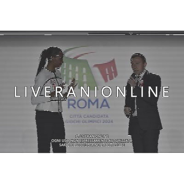 Presentazione del \'Progetto di Candidatura ai Giochi Olimpici e Paralimpici del 2024\' presso il Palazzo dei Congressi a Roma 17 febbraio 2016 nella foto Fiona May con Stefano Baldini ©Corradetti / AGENZIA ALDO LIVERANI SAS 