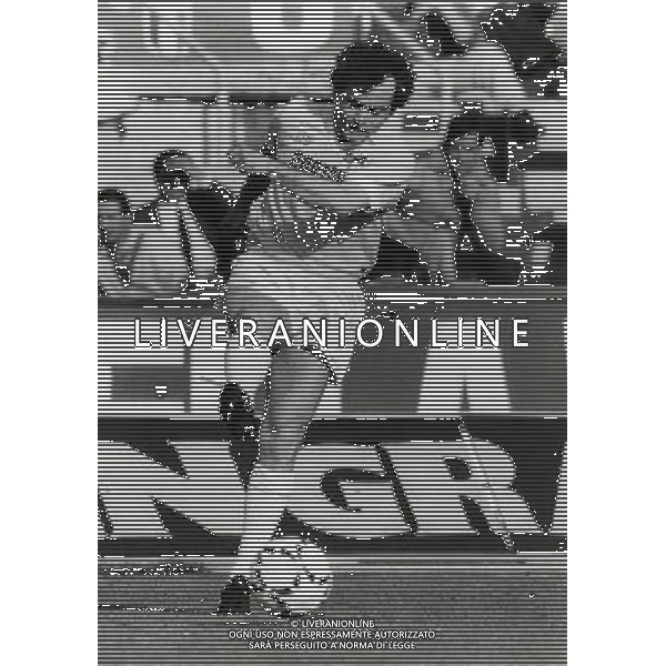 RETROSPETTIVA VINCENZO D\'AMICO CALCIATORE NELLA FOTO VNCENZO D\'AMICO CON LA MAGLIA DELLA LAZIO AG ALDO LIVERANI SAS