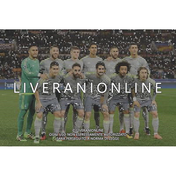 UEFA Champions League 2015-2016 ottavi di finale - Roma 17.02.2016 - AS Roma vs Real Madrid - nella foto: La formazione del Real Madrid / Ph. Corradetti - Ag. Aldo Liverani Sas / AGENZIA ALDO LIVERANI SAS 