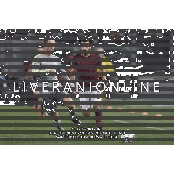 UEFA Champions League 2015-2016 ottavi di finale - Roma 17.02.2016 - AS Roma vs Real Madrid - nella foto: Cristiano Ronaldo e Mohamed Salah / Ph. Corradetti - Ag. Aldo Liverani Sas / AGENZIA ALDO LIVERANI SAS 