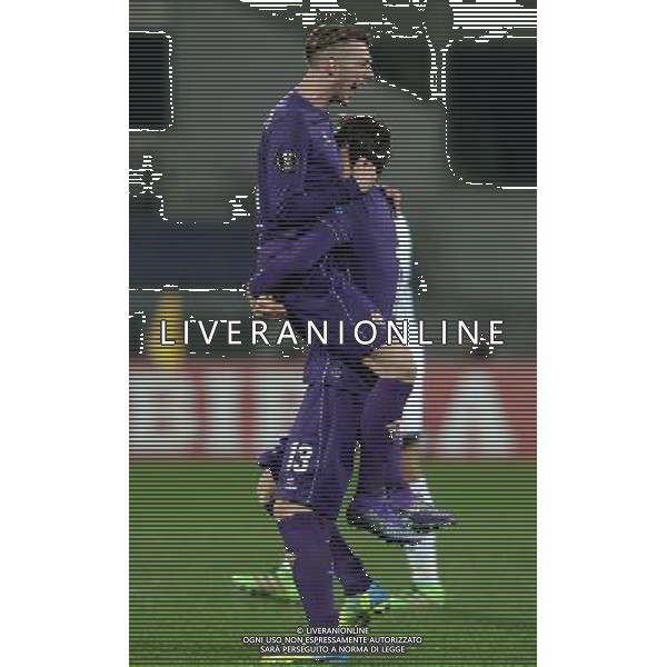 UEFA Europa League 2015/2016 Sedicesimi di Finale Firenze - 18.02.2016 Fiorentina-Tottenham Nella Foto:bernardeschi esulta /Ph.Vitez-Ag. Aldo Liverani
