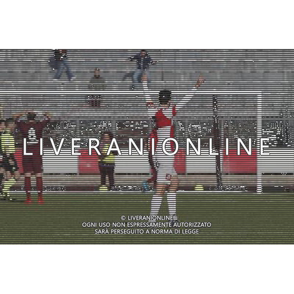 RIMINI vs PONTEDERA, Campionato di Calcio Lega Pro, Girone B, 23Âª giornata, 20/02/2016, nella foto: L\'ESULTANZA DI MARTINELLI, Â©CLAUDIO ZAMAGNI/AGENZIA ALDO LIVERANI S.A.S.