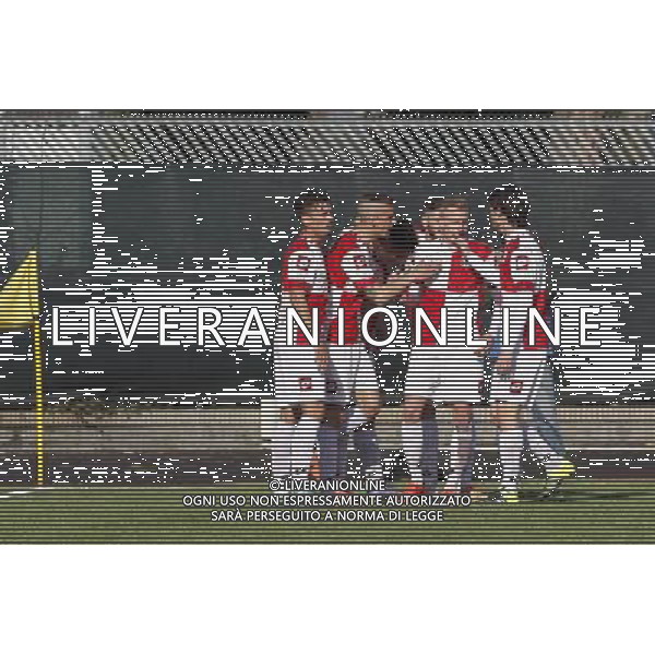 RIMINI vs PONTEDERA, Campionato di Calcio Lega Pro, Girone B, 23Âª giornata, 20/02/2016, nella foto: L\'ESULTANZA DEL RIMINI, Â©CLAUDIO ZAMAGNI/AGENZIA ALDO LIVERANI S.A.S.