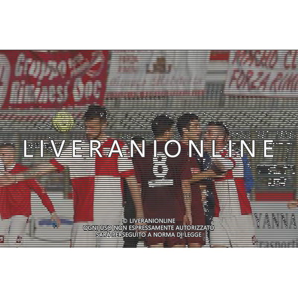 RIMINI vs PONTEDERA, Campionato di Calcio Lega Pro, Girone B, 23Âª giornata, 20/02/2016, nella foto: TENSIONE TRA I GIOCATORI A FINE PARTITA, Â©CLAUDIO ZAMAGNI/AGENZIA ALDO LIVERANI S.A.S.