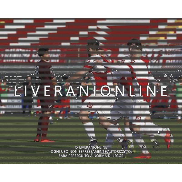RIMINI vs PONTEDERA, Campionato di Calcio Lega Pro, Girone B, 23Âª giornata, 20/02/2016, nella foto: L\'ESULTANZA DEL RIMINI, PER IL 2 A 0, Â©CLAUDIO ZAMAGNI/AGENZIA ALDO LIVERANI S.A.S.