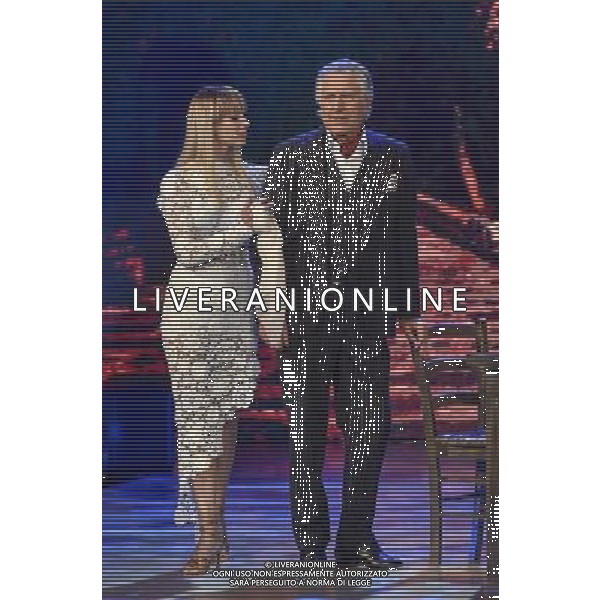 1 puntata della trasmissione TV \' Ballando con le stelle \' - Roma 20.02.2016 Auditorium Rai - nella foto: Lando Buzzanca e Sara Mardegan / Ph. Corradetti - Ag. Aldo Liverani sas