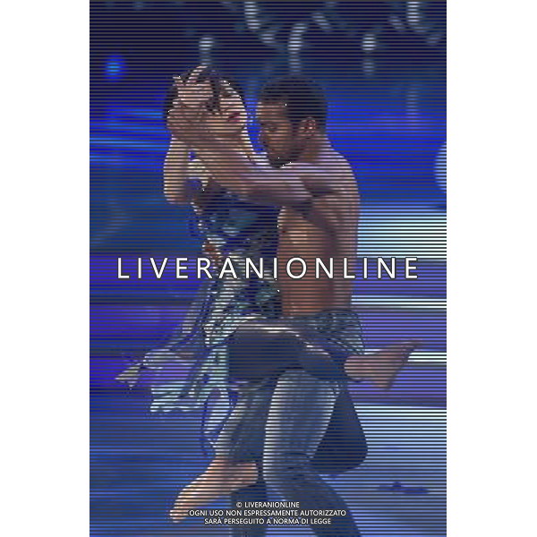 1 puntata della trasmissione TV \' Ballando con le stelle \' - Roma 20.02.2016 Auditorium Rai - nella foto: Asia Argento e Maykel Fonts / Ph. Corradetti - Ag. Aldo Liverani sas