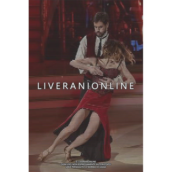 1 puntata della trasmissione TV \' Ballando con le stelle \' - Roma 20.02.2016 Auditorium Rai - nella foto: Iago Garcia e Samanta Togni / Ph. Corradetti - Ag. Aldo Liverani sas