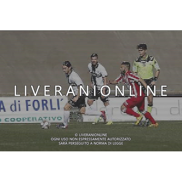 F.C. FORLÃŒ vs PARMA CALCIO 1913, Campionato di Calcio Serie D, Girone D, 28Âª giornata, 21/02/2016, nella foto: BENASSI, TIRA E NICOLINI, INTERCETTA, Â©Claudio Zamagni/AGENZIA ALDO LIVERANI S.A.S.