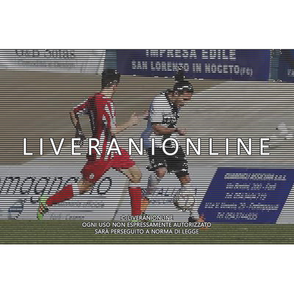 F.C. FORLÃŒ vs PARMA CALCIO 1913, Campionato di Calcio Serie D, Girone D, 28Âª giornata, 21/02/2016, nella foto: TENTONI, INSEGUE, Â©Claudio Zamagni/AGENZIA ALDO LIVERANI S.A.S.