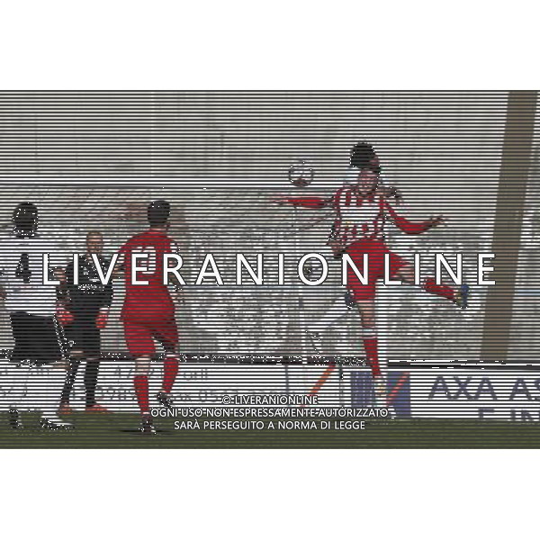 F.C. FORLÃŒ vs PARMA CALCIO 1913, Campionato di Calcio Serie D, Girone D, 28Âª giornata, 21/02/2016, nella foto: PERSONÃˆ E LUCARELLI, STACCANO DI TESTA, Â©Claudio Zamagni/AGENZIA ALDO LIVERANI S.A.S.