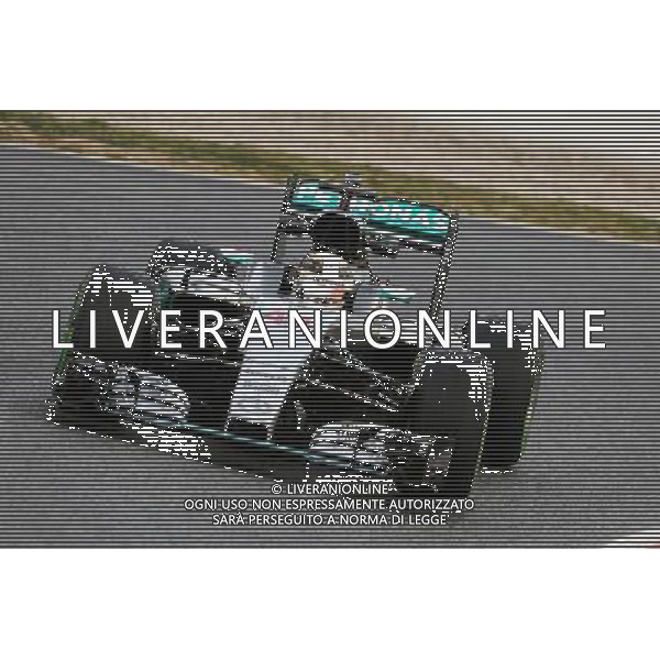 Lewis Hamilton (GBR) Mercedes AMG F1 W07 Hybrid. 22.02.2016. Formula One Testing, Day One, Barcelona, Spain. Monday. / AGENZIA ALDO LIVERANI SAS - ITALY ONLY EDITORIAL USE ONLY