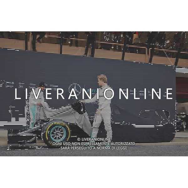 Nico Rosberg (GER) Mercedes AMG F1 and team mate Lewis Hamilton (GBR) Mercedes AMG F1 unveil the Mercedes AMG F1 W07 Hybrid. 22.02.2016. Formula One Testing, Day One, Barcelona, Spain. Monday. / AGENZIA ALDO LIVERANI SAS - ITALY ONLY EDITORIAL USE ONLY