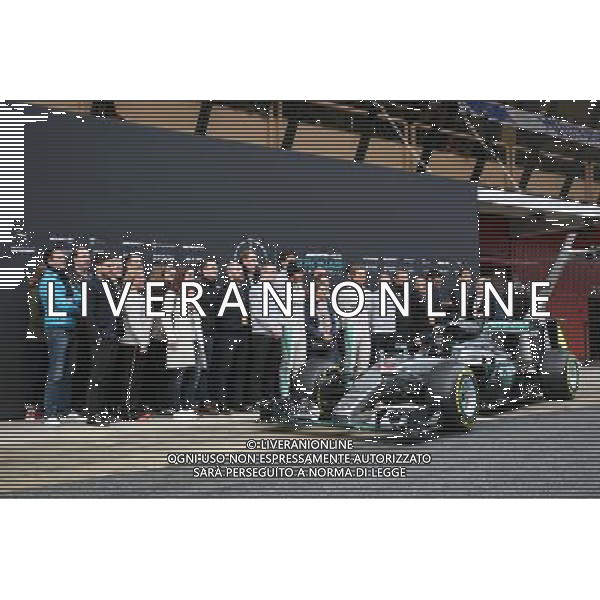 The Mercedes AMG F1 W07 Hybrid is unveiled. 22.02.2016. Formula One Testing, Day One, Barcelona, Spain. Monday. / AGENZIA ALDO LIVERANI SAS - ITALY ONLY EDITORIAL USE ONLY