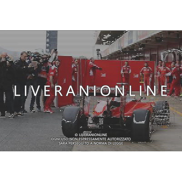 Sebastian Vettel (GER) Ferrari SF16-H running sensor equipment. 22.02.2016. Formula One Testing, Day One, Barcelona, Spain. Monday. / AGENZIA ALDO LIVERANI SAS - ITALY ONLY EDITORIAL USE ONLY