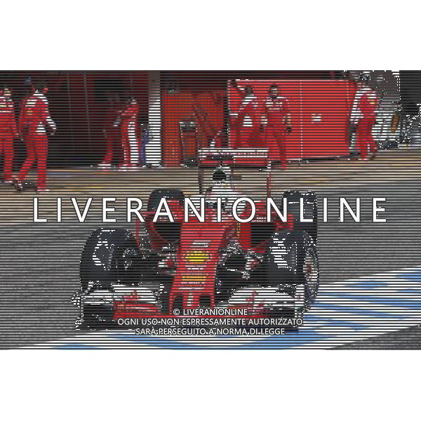 Sebastian Vettel (GER) Ferrari SF16-H leaves the pits. 22.02.2016. Formula One Testing, Day One, Barcelona, Spain. Monday. AG ALDO LIVERANI SAS ONLY ITALY